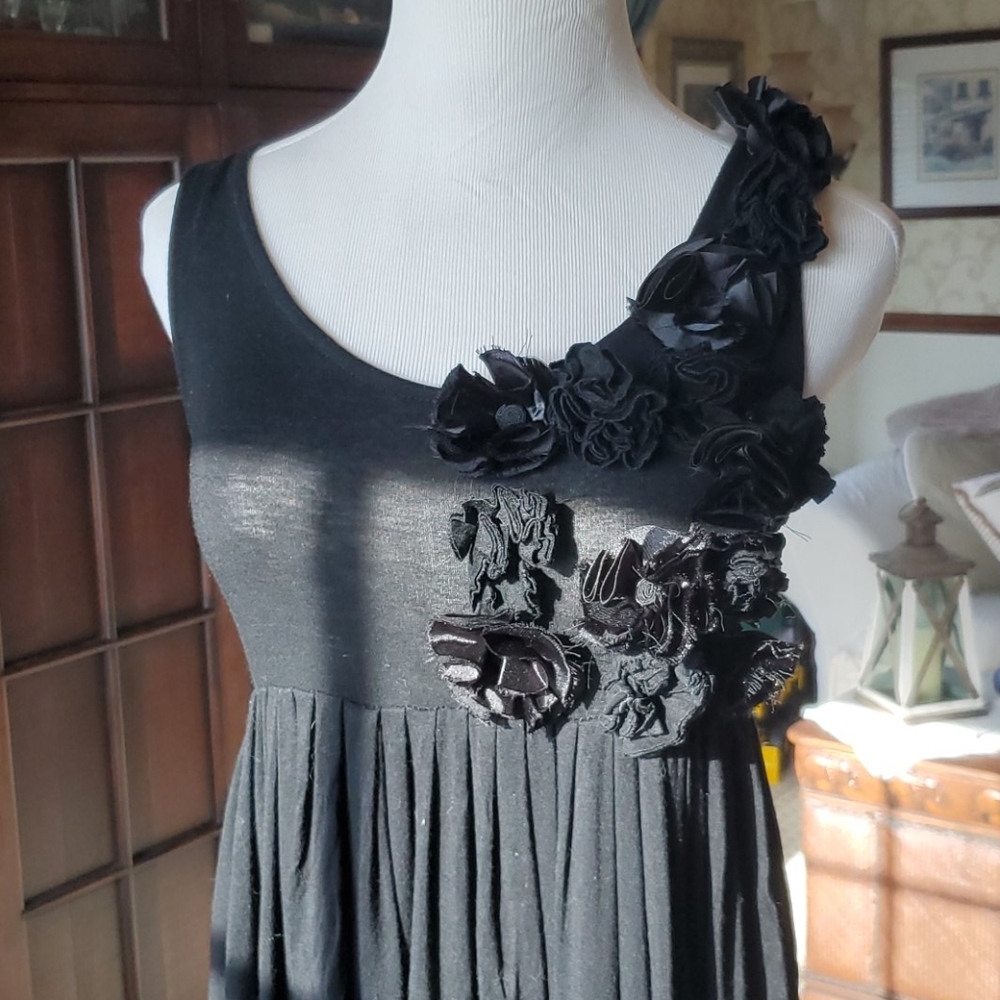 Black knit dress